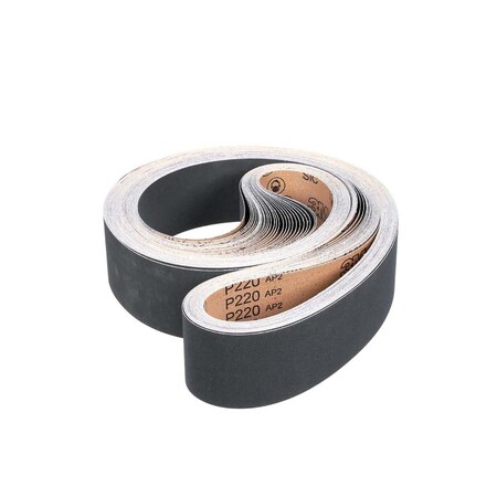 3M Cloth Belt 461F, P220 Xf-Weight, 4 In X 118 In, Sine-Lok, Single-Flex 7010307717